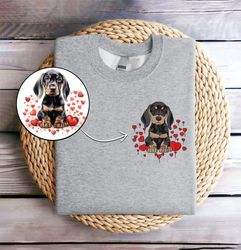custom embroidered dog sweatshirt from your photo embroidered picture sweatshirt embroidered valentine dog anniversary g
