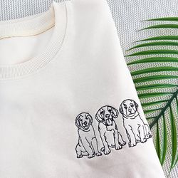 custom embroidered pet sweatshirt,custom dogcat from photo embroidery,personalized crewneckhoodie,special birthday gift