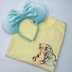 jasmine and rajah embroidered shirt  disney princess embroidered shirt