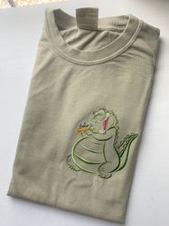 louis embroidered t-shirt  disney princess and the frog embroidered t-shirt  disney embroidered shirt