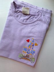 magic kingdom castle embroidered t-shirt  disney embroidered t-shirt 1