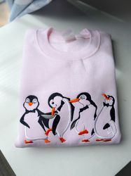 mary poppins penguins embroidered sweatshirt  disney embroidered sweatshirt  disney world  disneyland  embroidered crewn