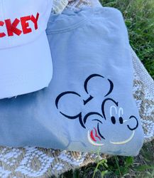 mickey mouse embroidered sweatshirt  disney world  disneyland embroidered crewneck  hoodie