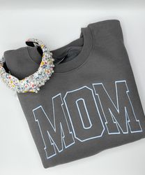 mom embroidered sweatshirt  embroidered crewneck sweatshirt