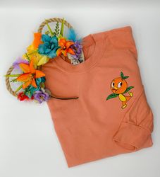 orange bird embroidered t-shirt  epcot  magic kingdom embroidered t-shirt  sweatshirt