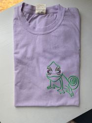 pascal embroidered shirt  disney princess rapunzel embroidered shirt  disney embroidered shirt  tank top