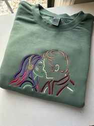 starlord and gamora embroidered sweatshirt  disney guardians of the galaxy