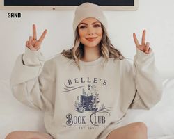 belles book club sweatshirt, belle unisex vintage sweatshirt, book lover sweatshirt, book nerd shirt, reader book club c