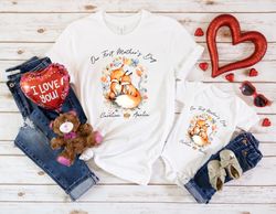 first mothers day, custom shirt, mommy and me shirt, mothers day matching shirt, mom shirts, our first mothers day shirt
