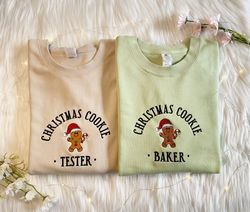 embroidered christmas cookie baker gingerbread sweatshirt  embroidered christmas hoodie  funny christmas sweatshirt  cre