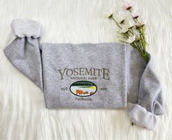 yosemite national park embroidered sweatshirt  national park embroidered hoodie  yosemite national park sweater  crew ne