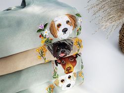 custom embroidered  pet from your photo sweatshirt,personalized dog hoodie, cat shirt,custom pet cartoon hoodie,pet love