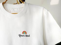 custom embroidered text t shirt,custom logo shirt,embroidered tee, custom tee,personalized gifts,mothers day gift