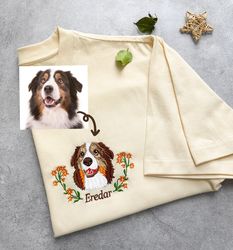 custom pet from your photo embroidered shirt,personalized dog shirt,custom pet portrait gift,embroidered cat t shirt,cus