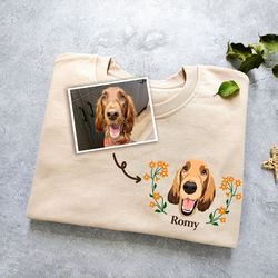 custom pet face portrait sweatshirt,dog portrait hoodie, personalized pet memorial,custom dog mama sweatshirt, dog lover