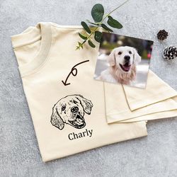 personalized pet hot stamping t-shirt,custom dog shirt,custom pet portrait,dog cat t shirt,custom pet gifts 1