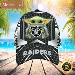 las vegas raiders baby yoda all over print 3d classic cap