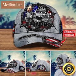 las vegas raiders baseball cap mickey mouse customize cap