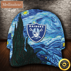 las vegas raiders van gogh all over print 3d classic cap