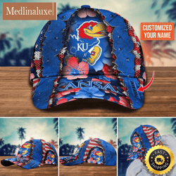 NCAA Kansas Jayhawks Baseball Cap Custom Cap For Fans