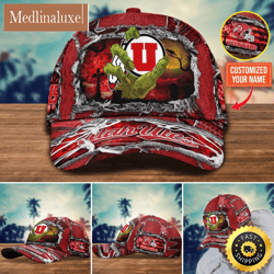 ncaa utah utes baseball cap halloween custom name cap