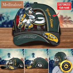nfl green bay packers baseball cap mickey cap trending custom cap