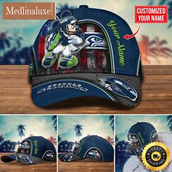 nfl seattle seahawks baseball cap mickey cap trending custom cap