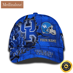 personalized ncaa kentucky wildcats all over print baseball cap show your pride