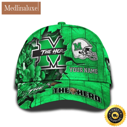 personalized ncaa marshall thundering herd all over print baseball cap show your pride