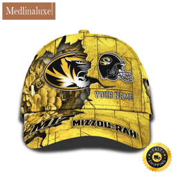 personalized ncaa missouri tigers all over print baseball cap show your pride