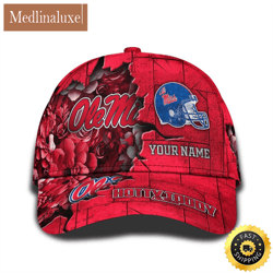 personalized ncaa ole miss rebels all over print baseball cap show your pride