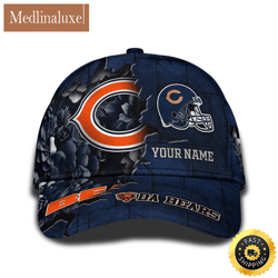 personalized nfl chicago bears all over print baseball cap show your pride