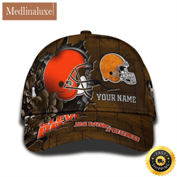 personalized nfl cleveland browns all over print baseball cap show your pride