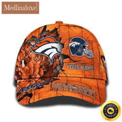 personalized nfl denver broncos all over print baseball cap show your pride
