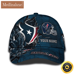 personalized nfl houston texans all over print baseball cap show your pride