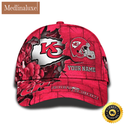 personalized nfl kansas city chiefs all over print baseball cap show your pride