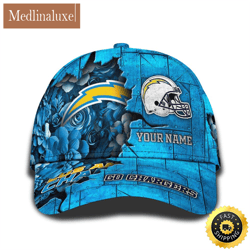 personalized nfl los angeles chargers all over print baseball cap show your pride