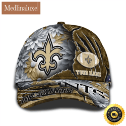 personalized nfl new orleans saints all over print baseball cap the perfect way to rep your team