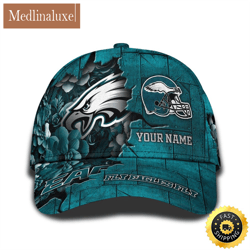 personalized nfl philadelphia eagles all over print baseball cap show your pride