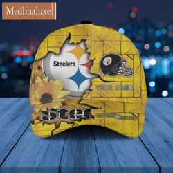 personalized nfl pittsburgh steelers all over print baseball cap show your pride