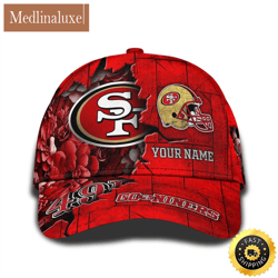 personalized nfl san francisco 49ers all over print baseball cap show your pride