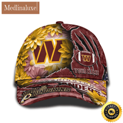 personalized nfl washington commanders all over print baseball cap the perfect way to rep your team