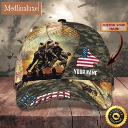 personalized us veteran for the flag of freedom all over print baseball cap a great gift for veterans day