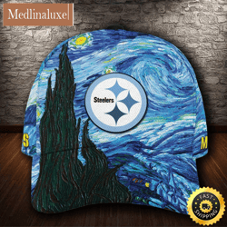 pittsburgh steelers van gogh all over print 3d classic cap