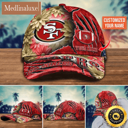 san francisco 49ers baseball cap flower new trending custom cap for fan