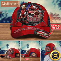 san francisco 49ers baseball cap mickey mouse customize cap