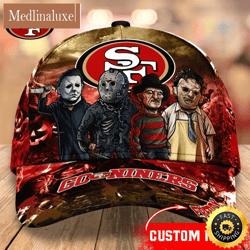 san francisco 49ers nfl personalized trending cap mixed horror movie characters