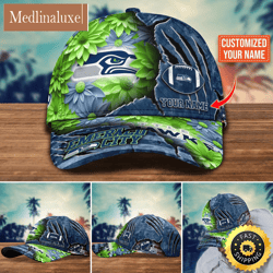 seattle seahawks baseball cap flower new trending custom cap for fan