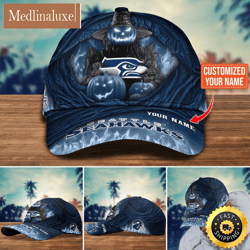 seattle seahawks baseball cap halloween custom cap for fans