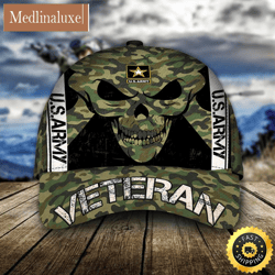 skull us army veteran classic cap